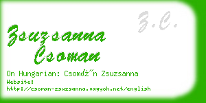 zsuzsanna csoman business card